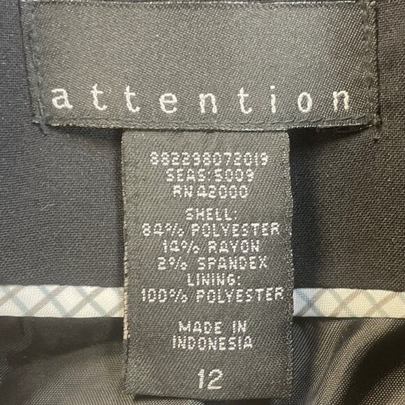 Attention Womens Size 12 Long Sleeve Button Up Lined Faux Pockets Career Jacket - Picture 4 of 4